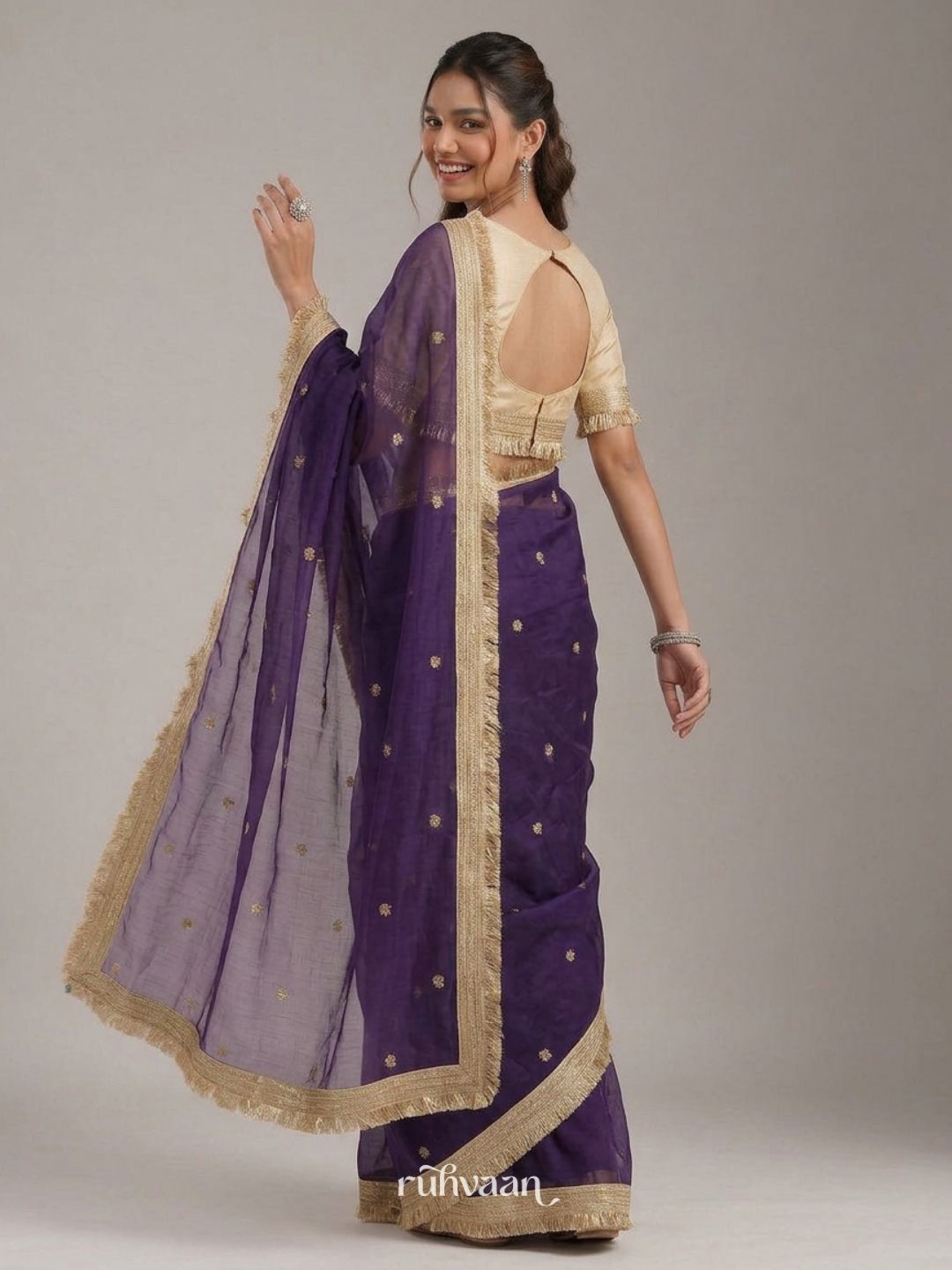 Violet Ember Saree