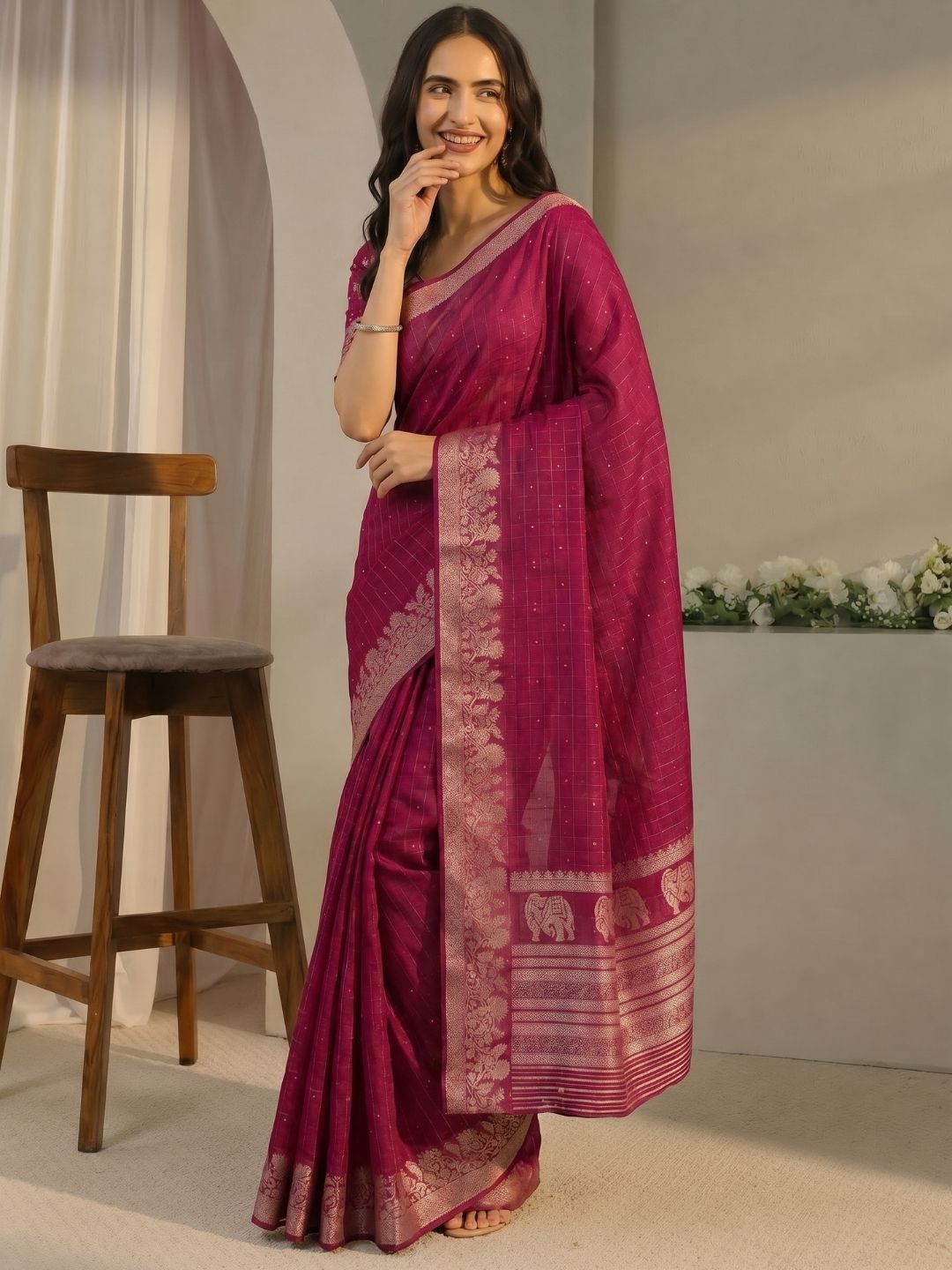 Magenta Fable Saree