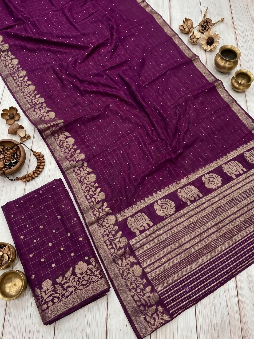 Plum Fable Saree