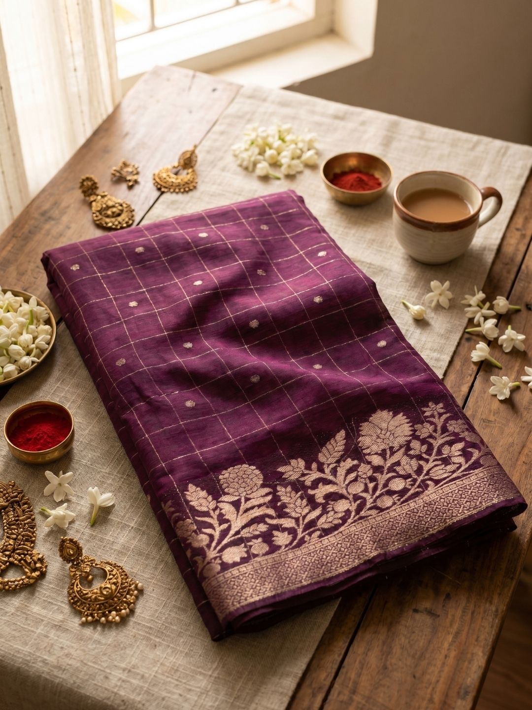 Plum Fable Saree