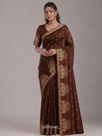 Rustum Brown Durbar Saree