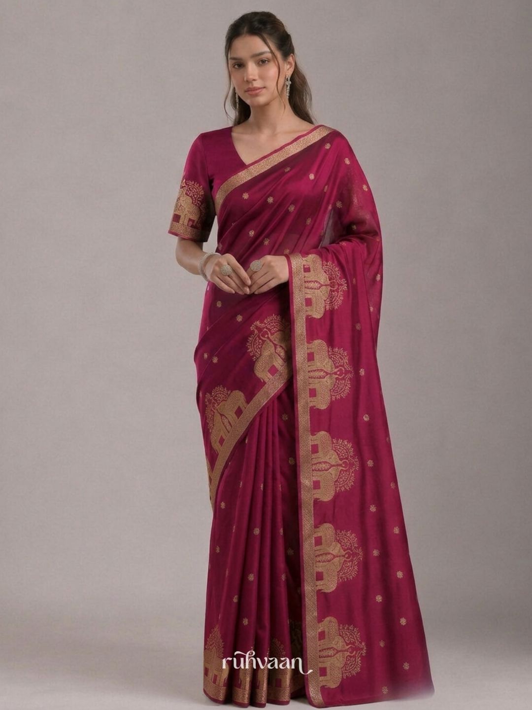 Crimson Durbar Saree