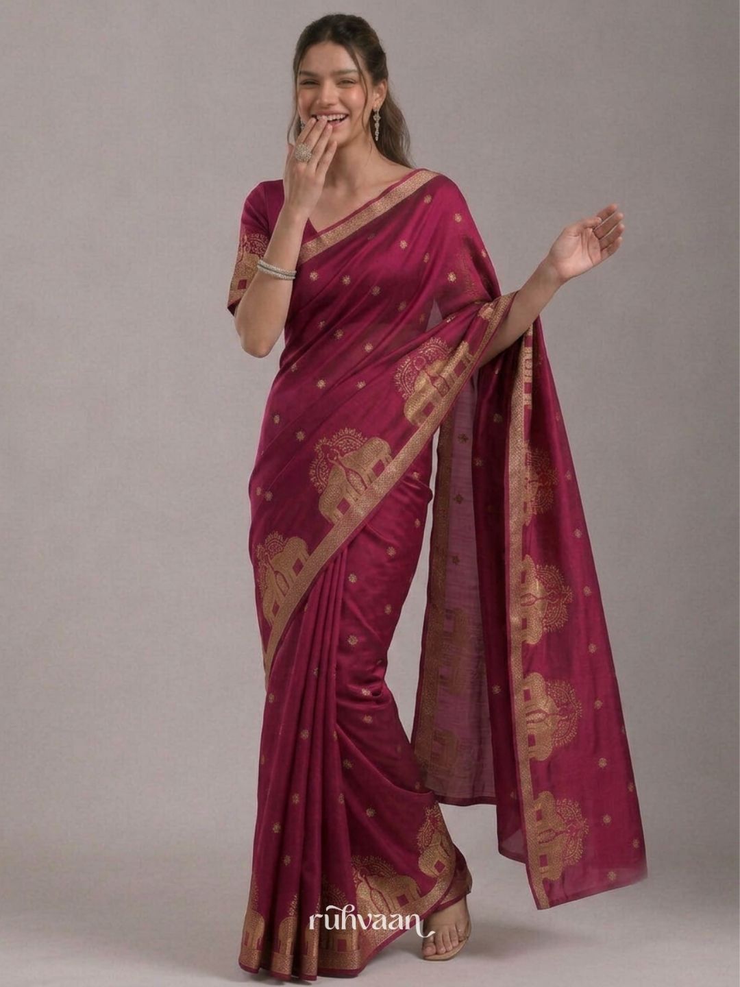 Crimson Durbar Saree