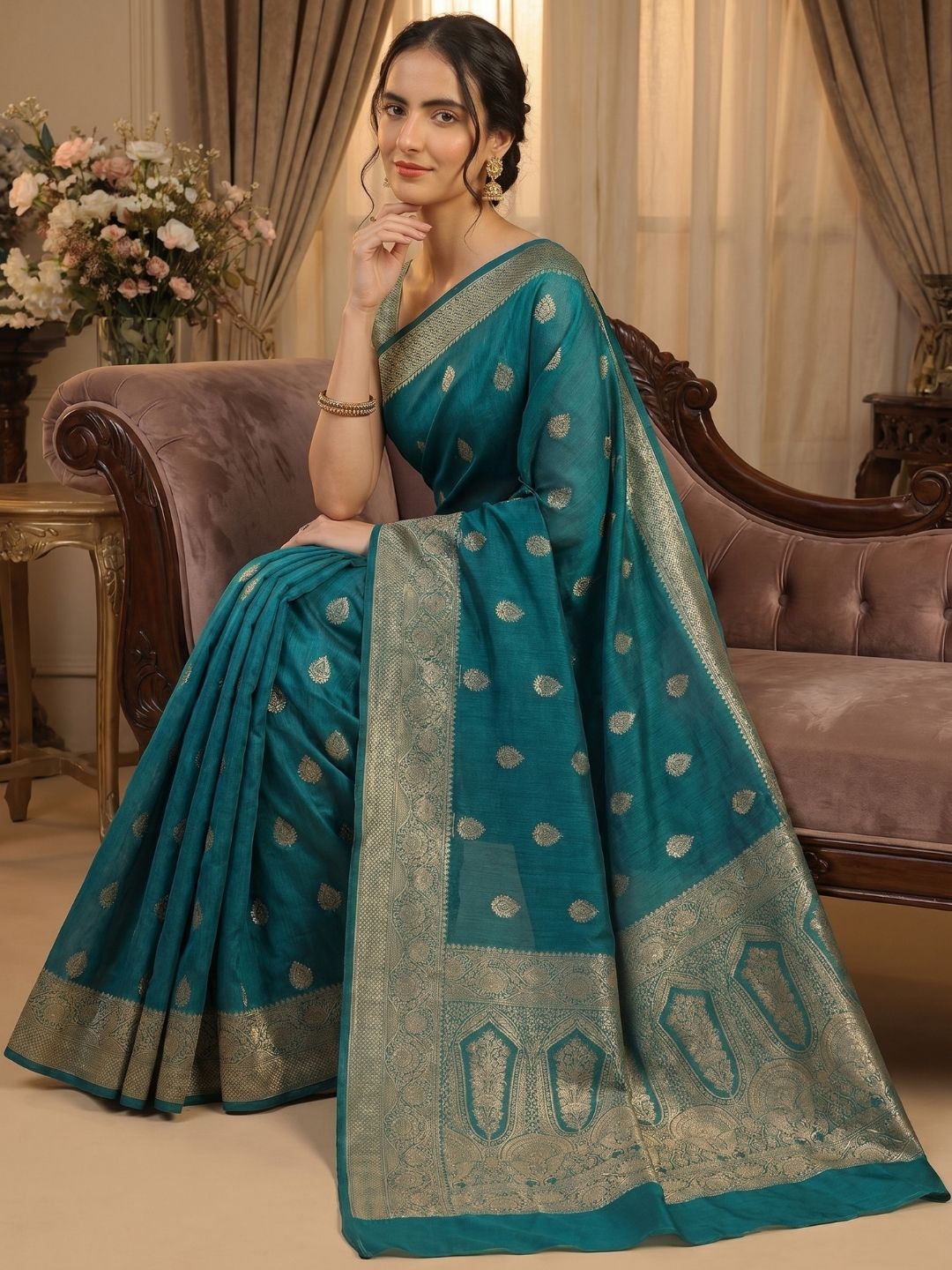 Teal Legacy Saree