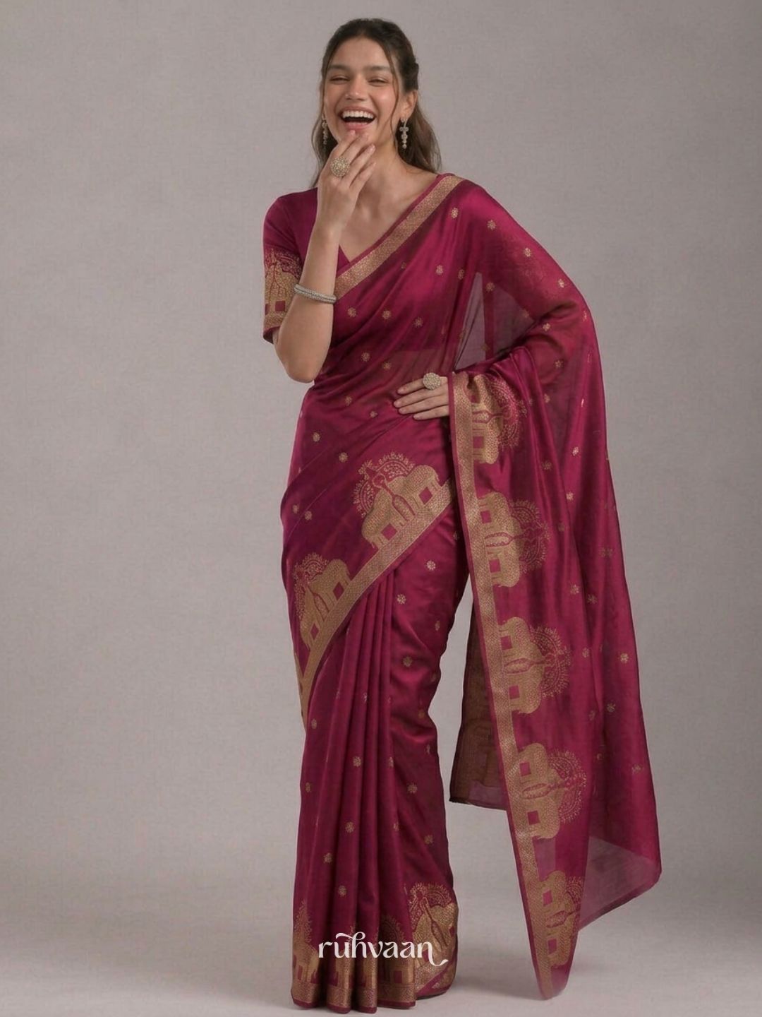Crimson Durbar Saree