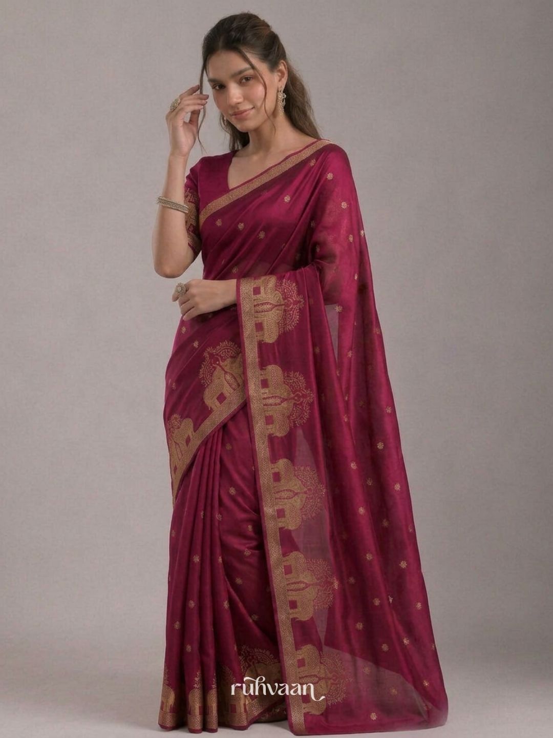 Crimson Durbar Saree