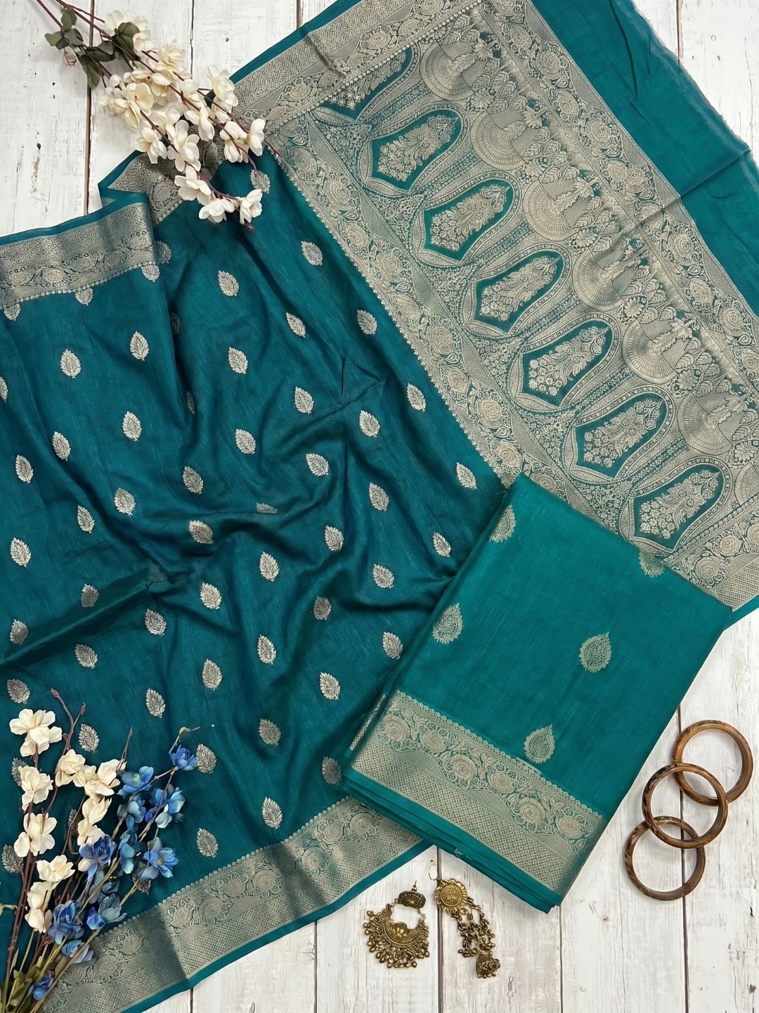 Teal Legacy Saree