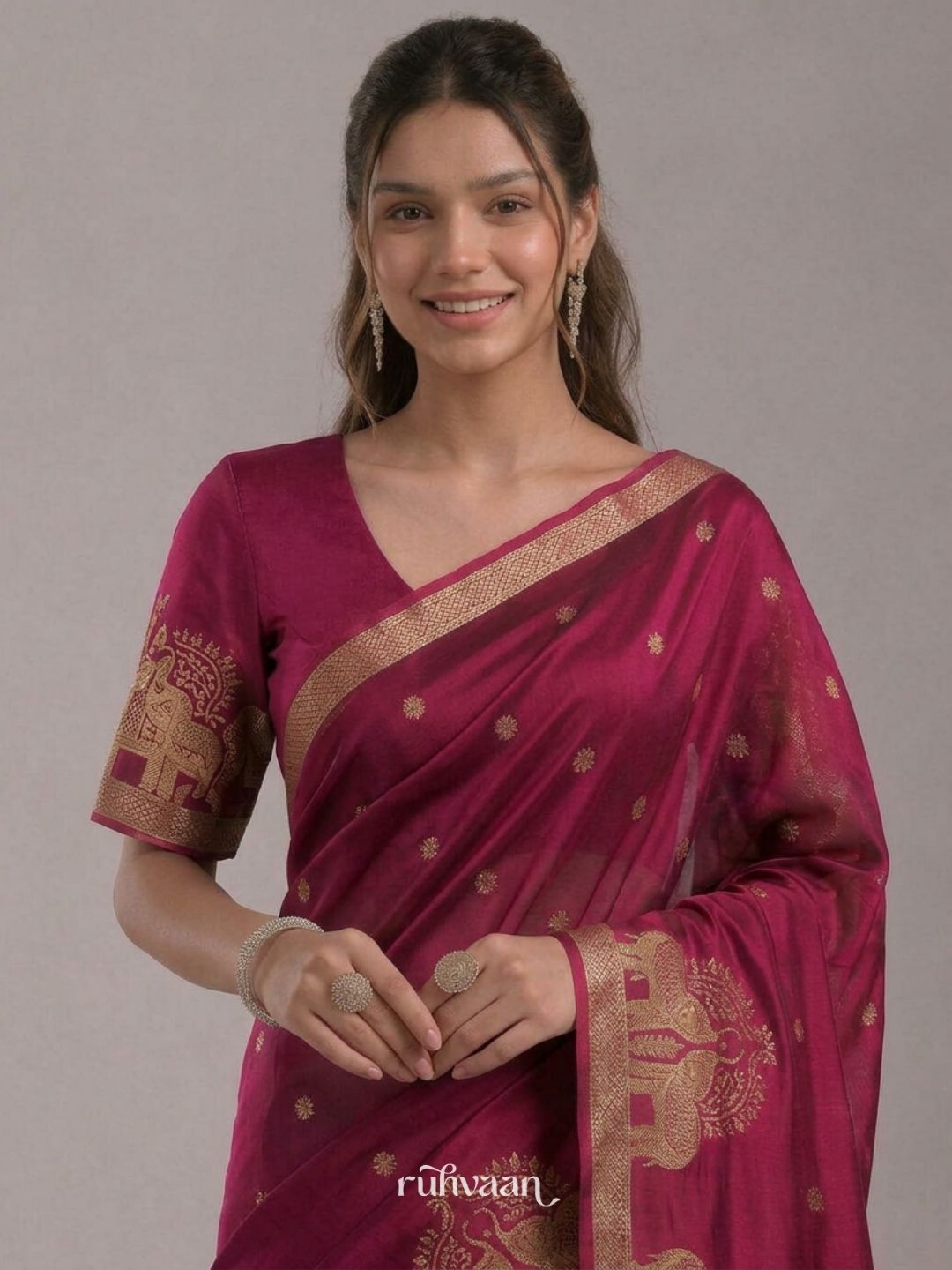 Crimson Durbar Saree