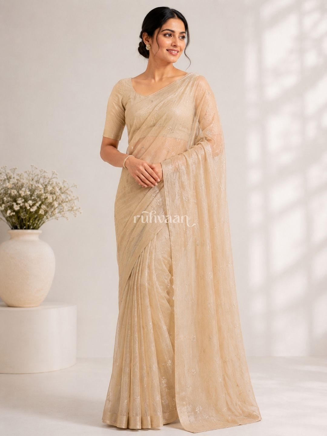Golden Hour Bloom Saree