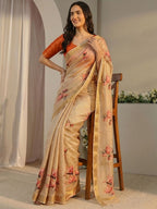 Golden Petal Reverie Saree