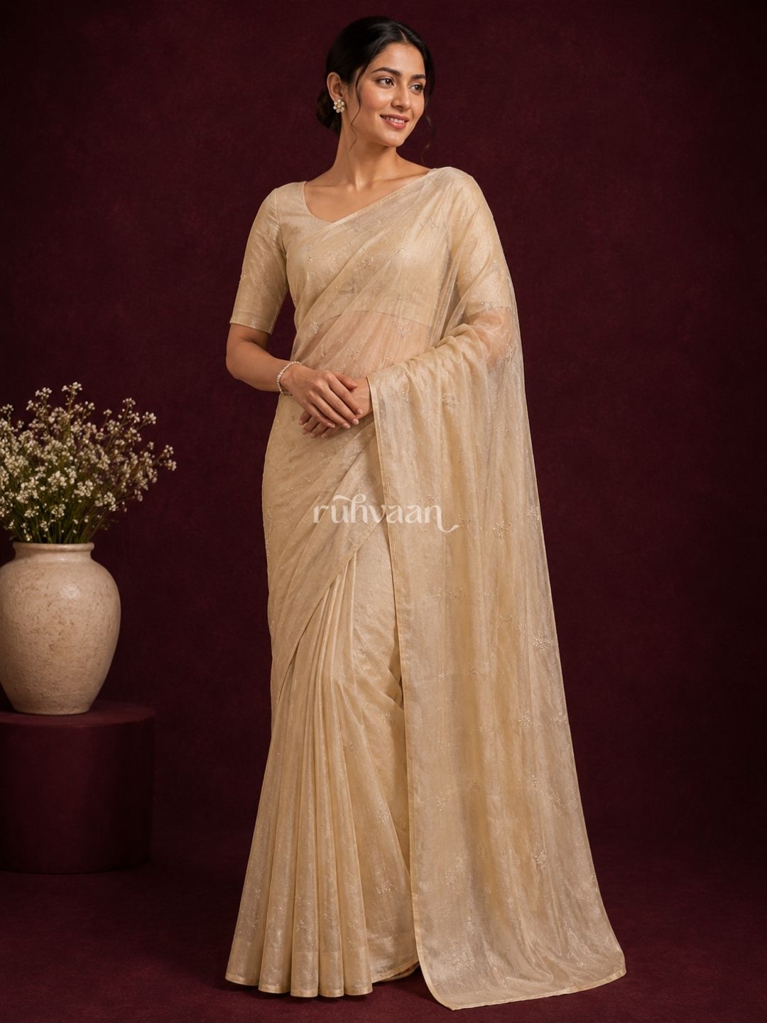 Golden Hour Bloom Saree