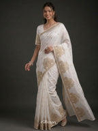 White Durbar Saree
