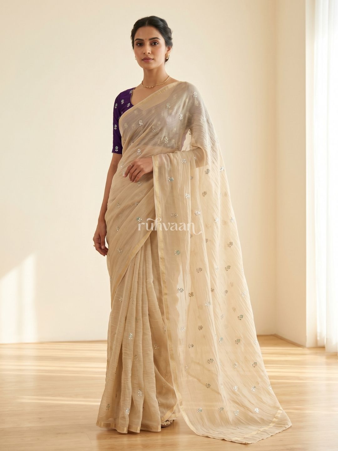 Golden Hour Bloom Saree