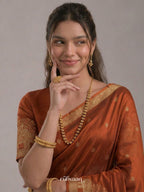 Rust Orange Durbar Saree