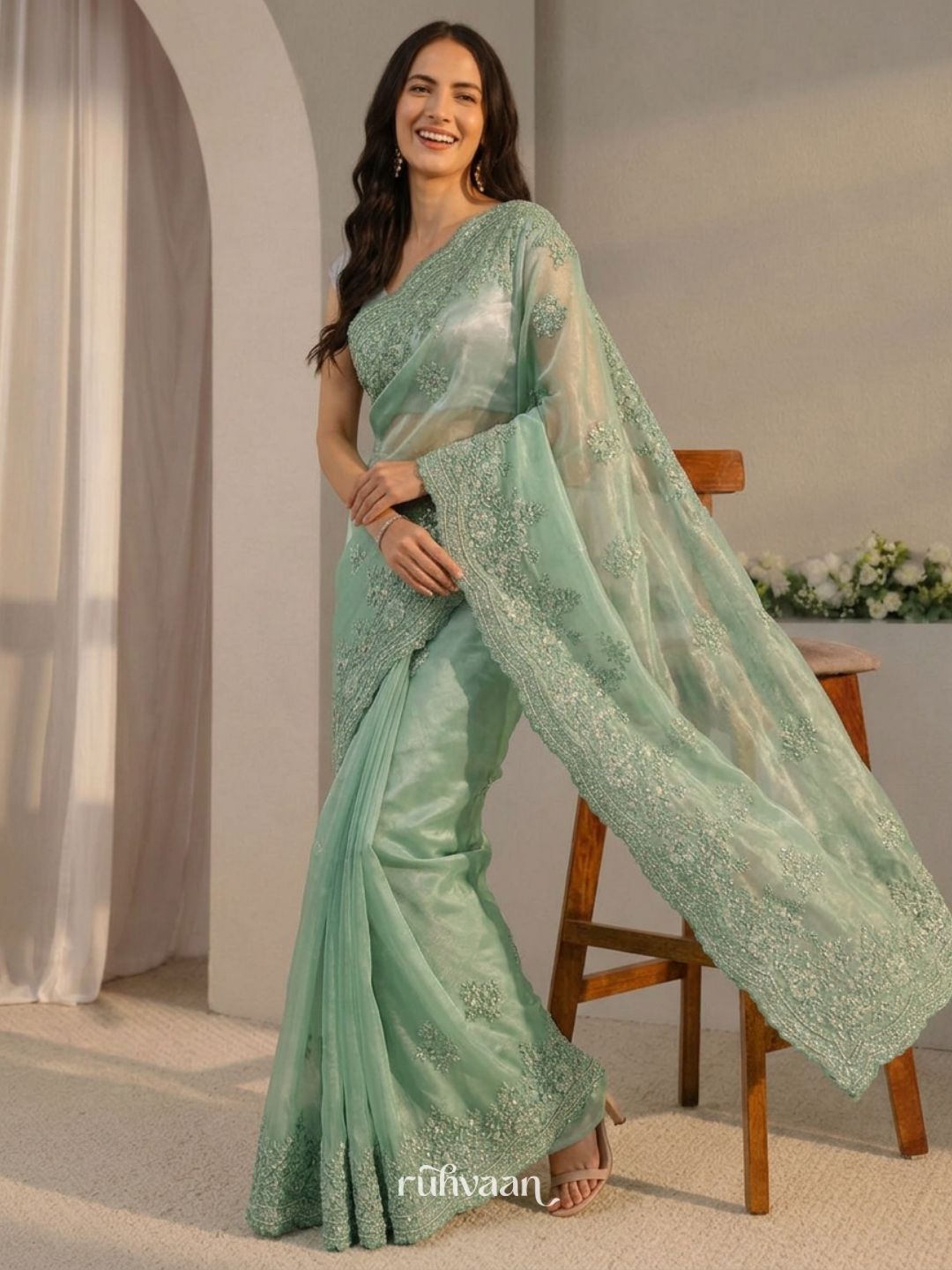 Misty Meadow Saree