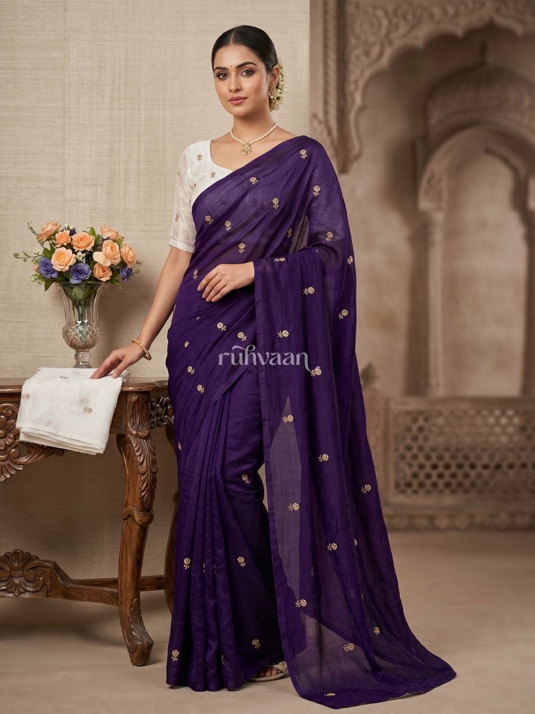 Midnight Garden Saree