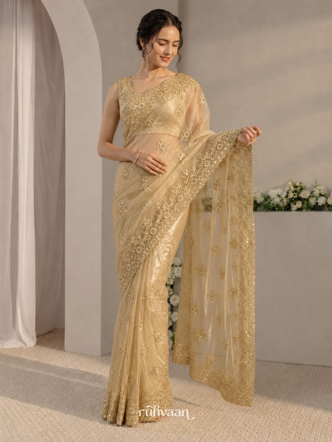 Gilded Garden Saree