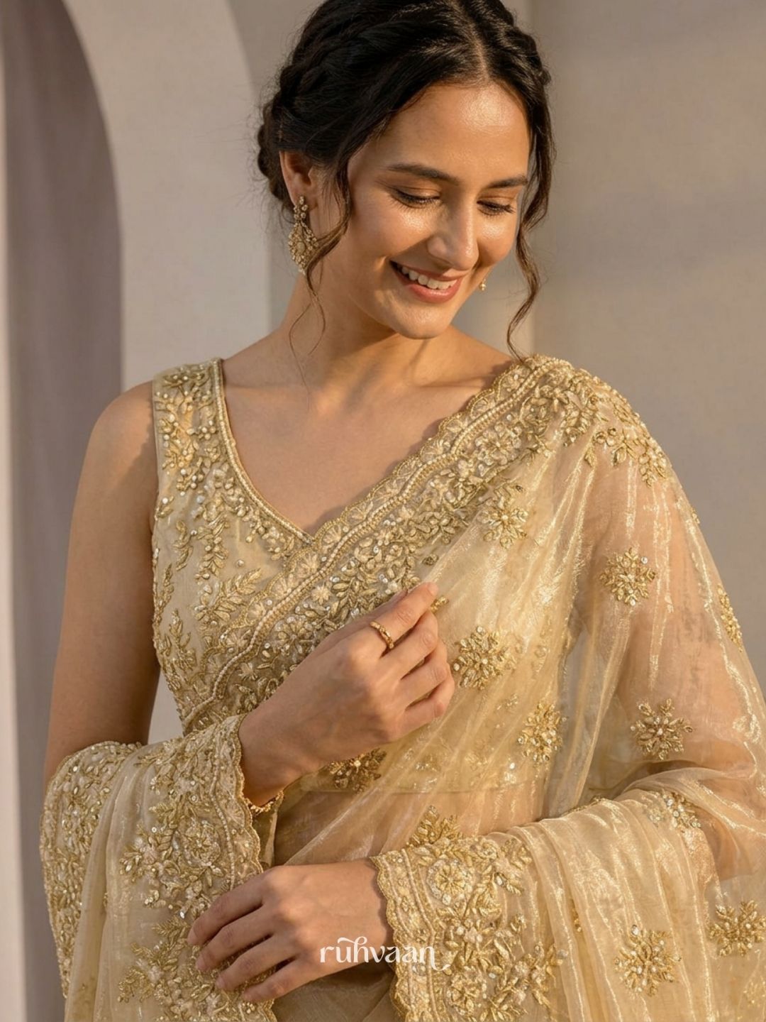 Gilded Garden Saree