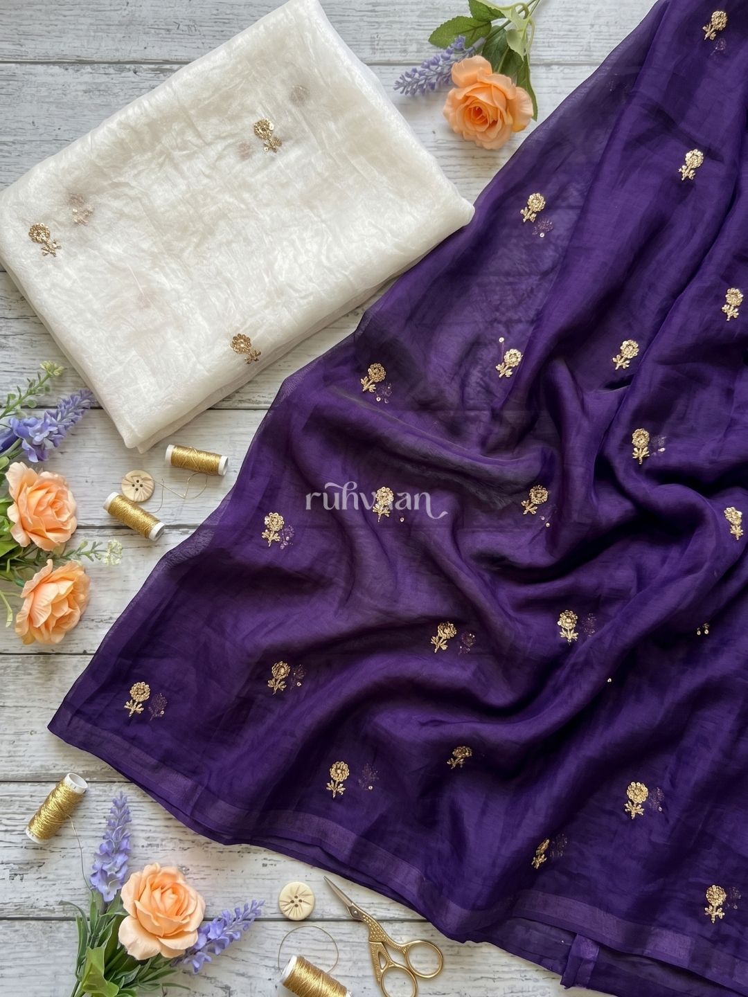 Midnight Garden Saree
