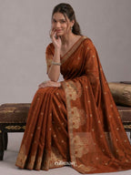 Rust Orange Durbar Saree