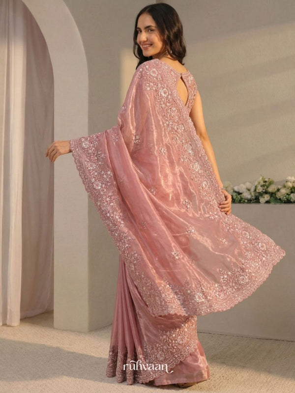 Rosegarden at Dusk Saree