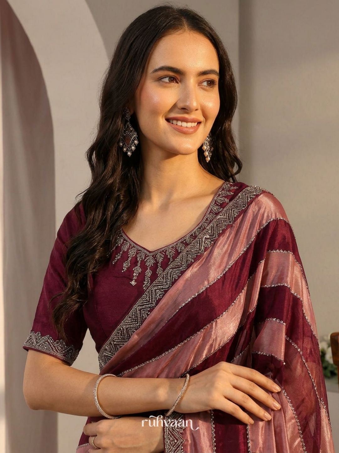 Dusk in Bloom Saree