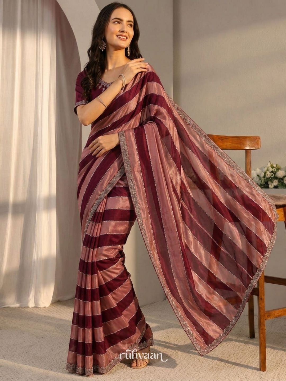 Dusk in Bloom Saree
