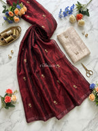 Ember and Wine Saree