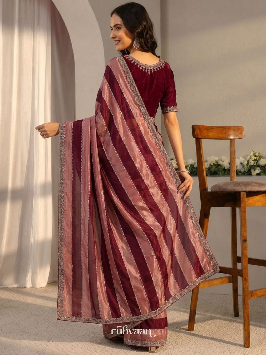 Dusk in Bloom Saree