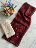 Ember and Wine Saree