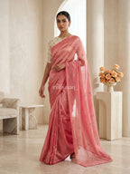 Rose Petal Reverie Saree