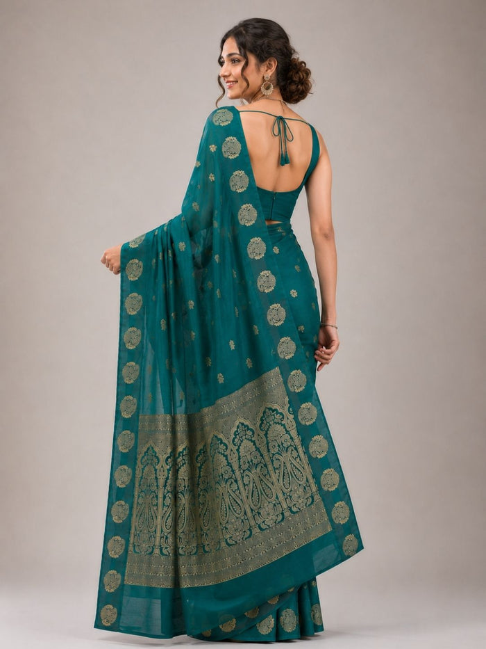 Teal Legacy Saree