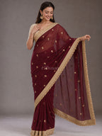 Crimson Ember Saree