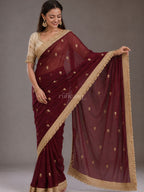 Crimson Ember Saree