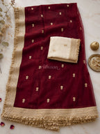 Crimson Ember Saree
